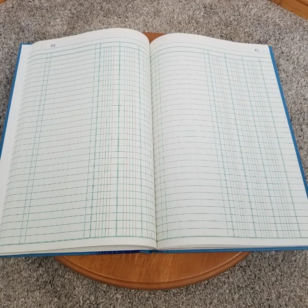 Blueline vintage ledger